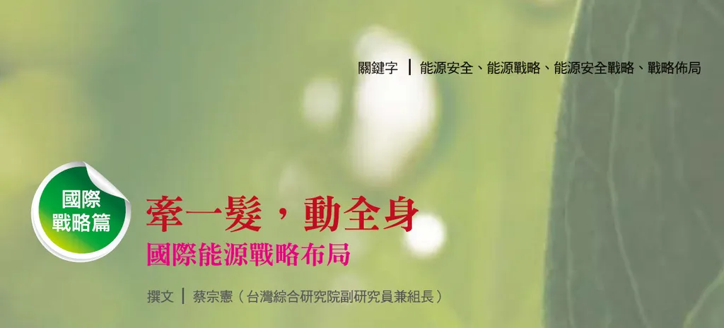 牽一髮，動全身 國際能源戰略布局